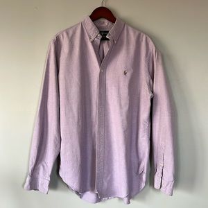 Ralph Lauren long-sleeve button down dress shirt - light purple - 17 36/-37